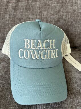 NWT ANTHROPOLOGIE ~ BEACH COWGIRL TRUCKER HAT ~ SNPBACK ~ WORN WEST